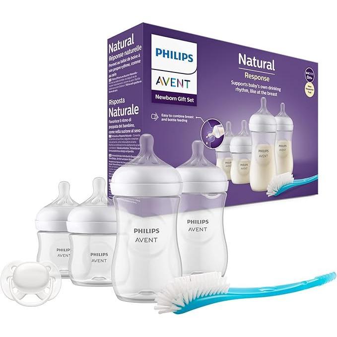 Philips Pack Natural Response, Incluye: 2 biberones 125ml + 2 biberones 260ml + 1 cepillo limpieza biberones + 1 chupete ultra soft 0-6m (SCD838/11) Philips Pack Natural Response, Incluye: 2 biberones 125ml + 2 biberones 260ml + 1 cepillo limpieza biberones + 1 chupete ultra soft 0-6m (SCD838/11)