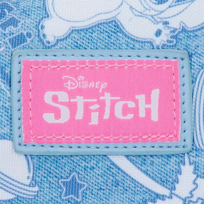 Mochila escolar con carro Stitch Hearts 23x28x10cm Denim Mochila escolar con carro Stitch Hearts 23x28x10cm Denim