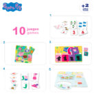 Peppa Pig - Set 10 juegos educativos para niños, Incluye fichas de cartón y cilindros de plástico, Regalo a partir de 2 años