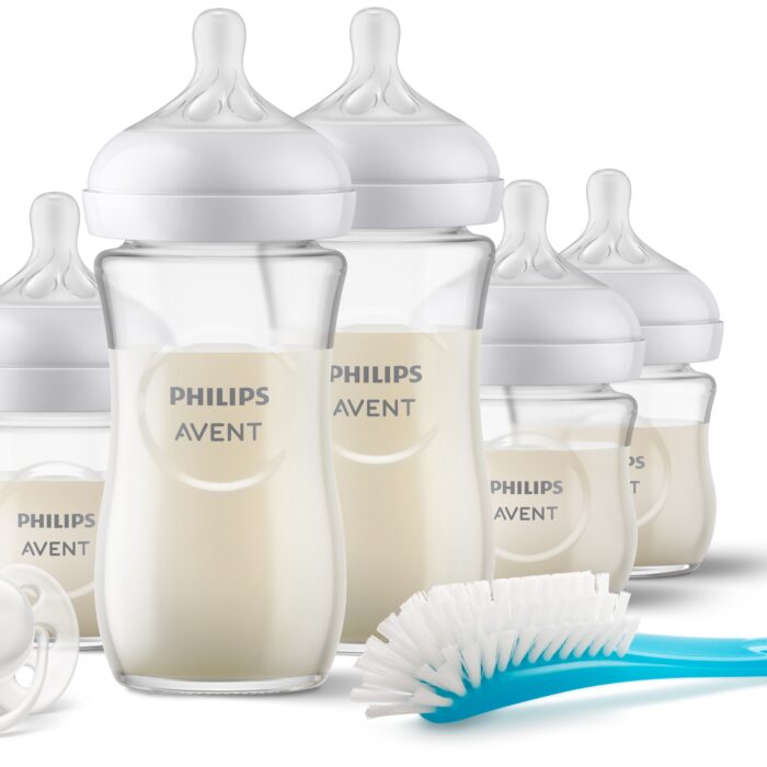 Philips Avent Natural Response Pack 5 biberones cristal, 2 chupetes, cepillo - SCD879/11 Philips Avent Natural Response Pack 5 biberones cristal, 2 chupetes, cepillo - SCD879/11
