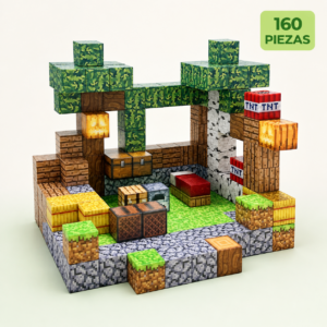 Bloques de construcción magnéticos 160 piezas inspirados en Minecraft