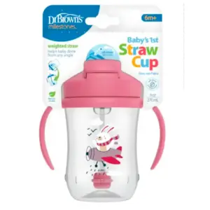 Vaso con pajita Dr. Brown's Mi Primer Vaso 270 ml
