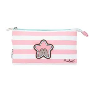 Estuche escolar Pusheen Rose Collection de 3 compartimentos