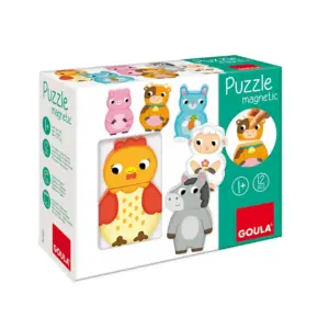 Puzzle magnético Granja de madera Goula
