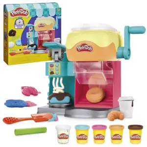 Hasbro Play-Doh Tienda de Donuts – Set Creativo con 5 Botes de Plastilina y Accesorios