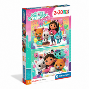 Puzzle Supercolor 2x20 La Casa de Muñecas de Gabby